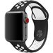 Curea iUni compatibila cu Apple Watch 1/2/3/4/5/6/7, 44mm, Silicon Sport, Negru/Alb